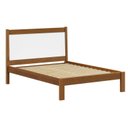 Ver imagem 1 de Cama King em Madeira Maciça 112x214cm Modena Marrom/Amêndoa/Branco