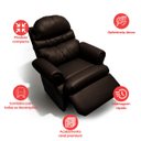 Ver imagem 5 de Poltrona do Papai Reclinavel Atlas Conforto Corino Marrom Sala Quarto - Arkell