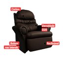 Ver imagem 6 de Poltrona do Papai Reclinavel Atlas Conforto Corino Marrom Sala Quarto - Arkell