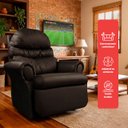 Ver imagem 3 de Poltrona do Papai Reclinavel Atlas Conforto Corino Marrom Sala Quarto - Arkell