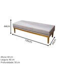 Ver imagem 5 de Cabeceira + Calçadeira Bela 195 cm Suede Bege