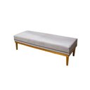 Ver imagem 3 de Cabeceira + Calçadeira Bela 195 cm Suede Bege