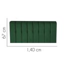 Ver imagem 2 de Painel Estofada Kiara 140cm Casal Box Quarto Suede Verde - Gat Magazine
