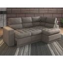 Ver imagem 1 de Sofá 4 Lugares Canto com Chaise Retrátil Miró Velosuede 2,16M (L)