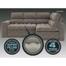 Sofá 4 Lugares Canto com Chaise Retrátil Miró Velosuede 2,16M (L) - 3