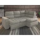 Ver imagem 1 de Sofá 4 Lugares Canto com Chaise Retrátil Miró Velosuede 2,16M (L)