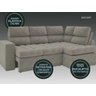 Sofá 4 Lugares Canto com Chaise Retrátil Miró Velosuede 2,16M (L) - 2