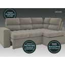 Ver imagem 2 de Sofá 4 Lugares Canto com Chaise Retrátil Miró Velosuede 2,16M (L)