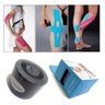 Fita Cinesiologia Adesivo Dor Lesão Muscular Futebol Preto - 5
