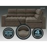 Sofá 4 Lugares Canto com Chaise Retrátil Miró Velosuede 2,16M (L) - 3