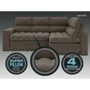 Ver imagem 3 de Sofá 4 Lugares Canto com Chaise Retrátil Miró Velosuede 2,16M (L)