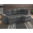 Ver imagem 1 de Sofá 4 Lugares Canto com Chaise Retrátil Miró Velosuede 2,16M (L)