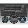 Sofá 4 Lugares Canto com Chaise Retrátil Miró Velosuede 2,16M (L) - 3