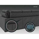 Ver imagem 6 de Sofá 4 Lugares Canto com Chaise Retrátil Miró Velosuede 2,16M (L)