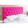 Cabeceira Casal Para Cama Box Estofada Paris 1.40m Kasabela Courino Rosa Pink - 1