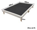 Ver imagem 4 de Base Box Cama 188x140 Dobravel Casal Veludo Premium Pés de Madeira Bege