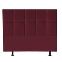 Ver imagem 1 de Cabeceira Poliana Cama Box Casal 195 Cm Suede Bordo