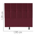 Ver imagem 2 de Cabeceira Poliana Cama Box Casal 195 Cm Suede Bordo