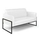 Ver imagem 1 de Sofá Namoradeira Base Industrial Alta Preto Marisa Corano D03 - D\'rossi Cor Branco