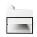 Ver imagem 6 de Sofá Namoradeira Base Industrial Alta Preto Marisa Corano D03 - D\'rossi Cor Branco