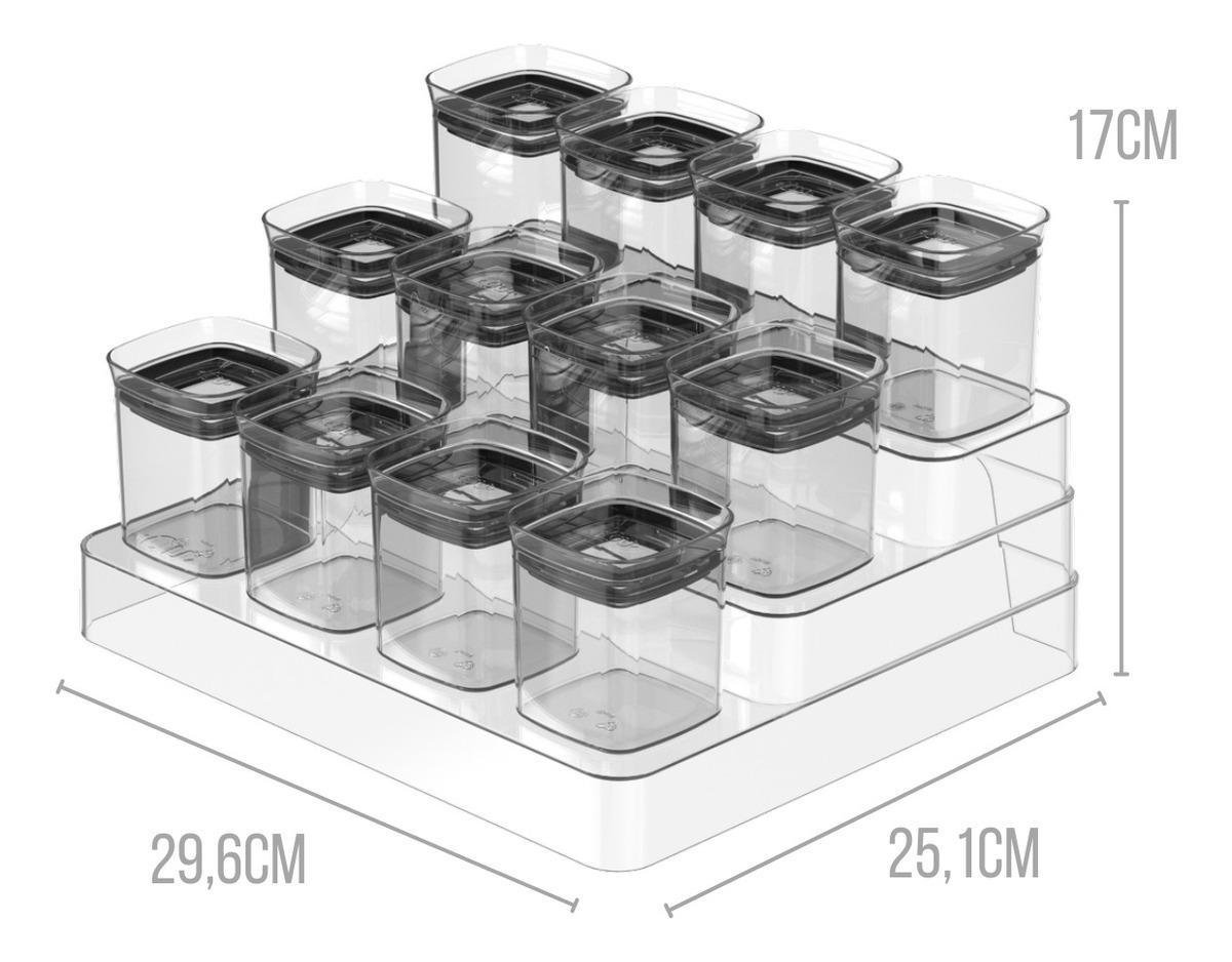 Organizador Porta Temperos 13 Peças Hermético Multinível ou - 6