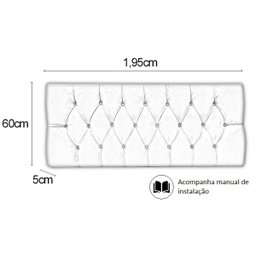 Cabeceira para Cama King Estofada Box Paris 1.95m Kasabela Suede Cinza Claro - 3 Cabeceira para Cama King Estofada Box Paris 1.95m Kasabela Suede Cinza Claro - 3