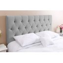 Ver imagem 1 de Cabeceira para Cama King Estofada Box Paris 1.95m Kasabela Suede Cinza Claro