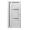 Ver imagem 2 de Porta Pivotante Alumínio Branco Lambril C/visor Lateral e Friso Px 100cm Maxx
