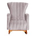 Ver imagem 3 de Poltrona Estofada de Balanço Melinda Veludo Rose - Lm Decor