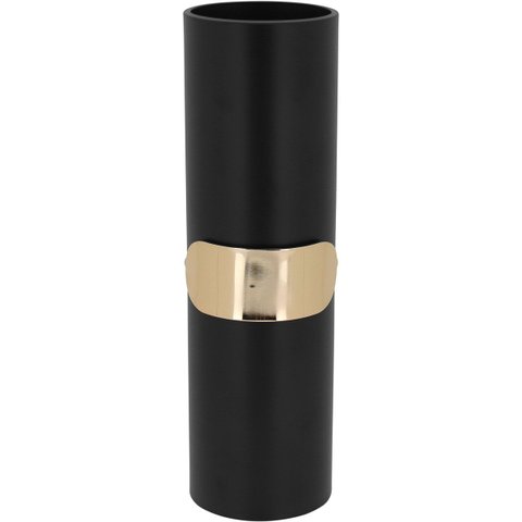 Vaso Decorativo Enfeite Casa Metal 34x10x10cm Preto
