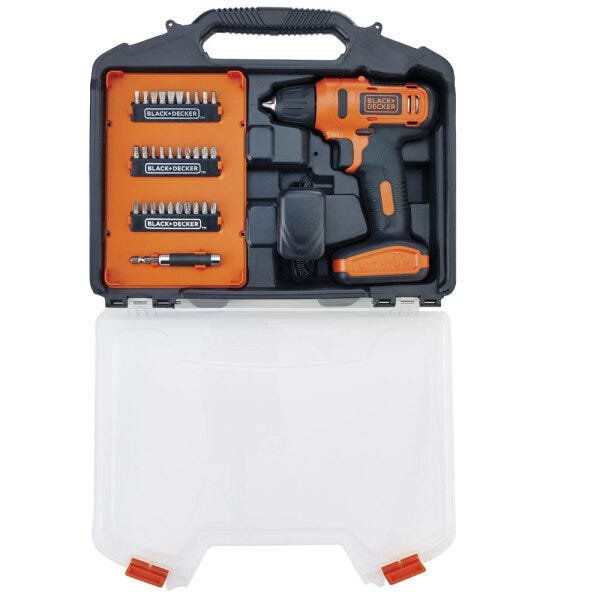 Parafusadeira Furadeira Bateria Bivolt 12v 3/8" + Maleta e Acessórios Ld12sc Black Decker - 3