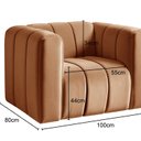 Ver imagem 3 de Poltrona Mona Decorativa Retrô Moderna Sala de Estar