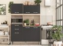 Ver imagem 1 de Armário de Cozinha Compacta 6 Portas 2 Gaveta Harmonia 133cm Demobile - Avena/grafito