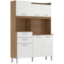 Ver imagem 5 de Armário de Cozinha Compacta 6 Portas 2 Gaveta Harmonia 133cm Demobile - Avena/grafito