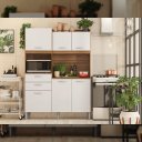 Ver imagem 2 de Armário de Cozinha Compacta 6 Portas 2 Gaveta Harmonia 133cm Demobile - Avena/grafito