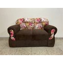 Ver imagem 7 de Sofá 2 e 3 Lugares Marrom com Floral 603/66 Viena
