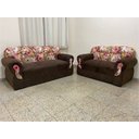 Ver mais imagens de Sofá 2 e 3 Lugares Marrom com Floral 603/66 Viena