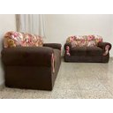 Ver imagem 2 de Sofá 2 e 3 Lugares Marrom com Floral 603/66 Viena