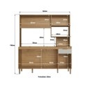Ver imagem 3 de Cozinha Compacta 6 Portas e 1 Gaveta Bege/Marromle/Cristalo