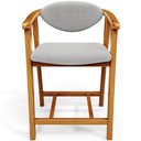 Ver imagem 3 de Kit 02 Banquetas Baixa para Cozinha Sala Jantar Bancada Cecília L02 Bouclê Cinza - Lyam Decor
