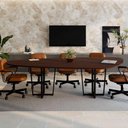 Ver imagem 3 de Mesa de Reunião Orgânica MDP 270cm Louro Preto com Preto F5 Office