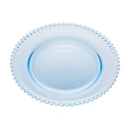 Jogo 6 Sousplat de Cristal Pearl Azul Claro - Wolff - 1