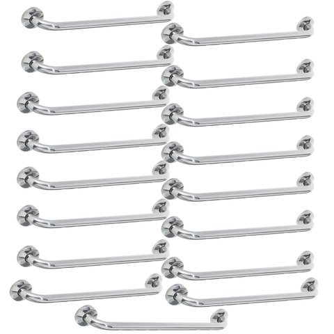 Barra Alça Apoio 50cm Kit 17 Uni Inox Idoso Pcd Cadeirante Acessibilidade Banheiro Box Segurança Sup