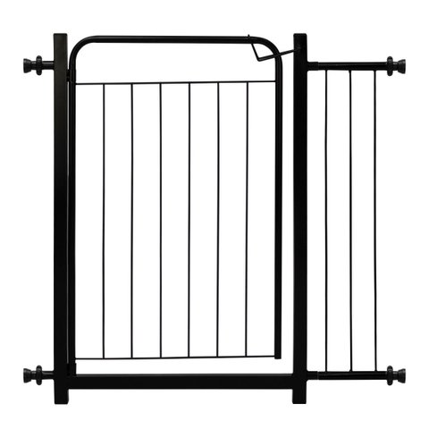 Portão Pet Grade Proteção 80cm Preto Criança Bebê Cachorro Cão com Extensor 15cm Itagold
