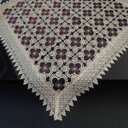 Ver imagem 2 de Toalha de Mesa Guipir 90 Cm X 90 Cm Bege Vinho - Wan Xin