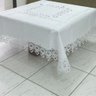 Toalha de Mesa Retangular Barrado em Guipir Branco 1,50M x 2,20M - Wan xin - 1