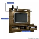 Ver imagem 7 de Estante Home Theater Suspenso para TV até 60 Polegadas Evidence Moderno Valdemóveis