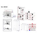 Ver imagem 4 de Quarto de Bebê Completo com Berço Americano 3 em 1 Realeza Multimóveis Mp4591 Branco/madeirado