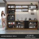 Ver imagem 6 de Armário de Cozinha Completa 270cm Rustic/Preto Agata Madesa 01