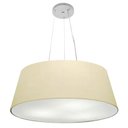 Ver imagem 1 de Lustre Pendente Cone Vivare Md-4072 Cúpula em Tecido 30/80x65cm - Bivolt - Algodão Crú - Bivolt